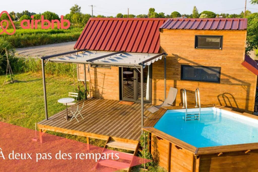 Myinsolite - Tiny-House, Jacuzzi, Brasero, Piscine Aigues-Mortes Exterior photo